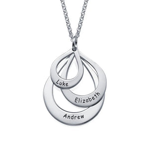 Personalized Water Drop Necklace for Her