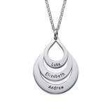 Personalized Water Drop Necklace for Her