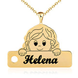 Custom Engraved Photo Pendant Necklace - Stainless Steel