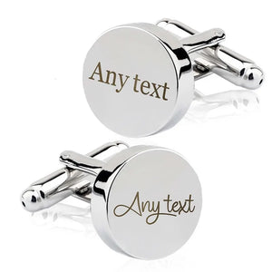 Personalized Engraved Stainless Steel Cufflinks - Father of the Bride Gift