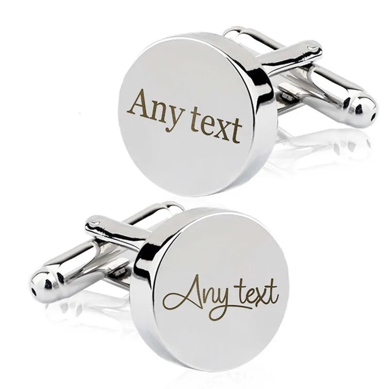 Personalized Engraved Stainless Steel Cufflinks - Father of the Bride Gift