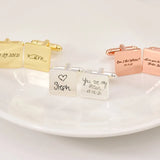Personalized Engraved Stainless Steel Cufflinks - Father of the Bride Gift