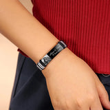 Custom Engraved Stainless Steel Wristband - Personalized Photo & Text Bracelet