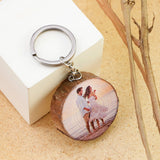 Personalized Engraved Wooden Keychain With Photo Printing Keyring