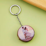 Personalized Engraved Wooden Keychain With Photo Printing Keyring