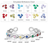 Custom Engraved Infinity Bracelet for Mother, Endless Love Bangle for Women