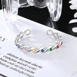 Custom Engraved Infinity Bracelet for Mother, Endless Love Bangle for Women