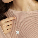 Engraved Baby Footprint Name Necklace for Mom