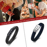 Men's Leather Cross & Eye of Horus Bracelet
