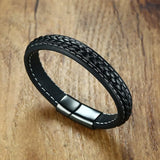 Men's Leather Cross & Eye of Horus Bracelet