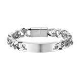 Engraved Stainless Steel Bracelet Street Hip-hop Style Men's Jewelry