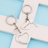 Custom Engraved Heart Charm Keychain - Valentines' Gift