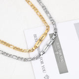 Custom Engraving Name Bar Bracelet - Stainless Steel Chain