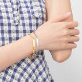 Custom Engraving Name Bar Bracelet - Stainless Steel Chain