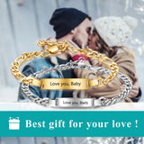 Custom Engraving Name Bar Bracelet - Stainless Steel Chain