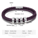 Personalized Name Bracelet Multicolored Leather Men Women Jewelry