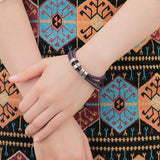 Personalized Name Bracelet Multicolored Leather Men Women Jewelry