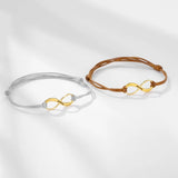 Personalized Engraving Name Bracelet Men Women Infinity Pendant