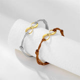 Personalized Infinity Name Bracelet Leather String Gift