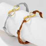 Personalized Engraving Name Bracelet Men Women Infinity Pendant