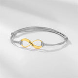 Personalized Engraving Name Bracelet Men Women Infinity Pendant