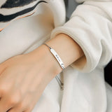 Personalized Engraving Name Steel Bracelet Punk Chain Couple Jewelry