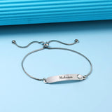Personalized Engraving Name Steel Bracelet Punk Chain Couple Jewelry