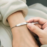 Personalized Engraving Name Steel Bracelet Punk Chain Couple Jewelry