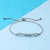 Personalized Engraving Name Steel Bracelet Punk Chain Couple Jewelry