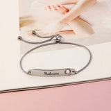 Personalized Engraving Name Steel Bracelet Punk Chain Couple Jewelry