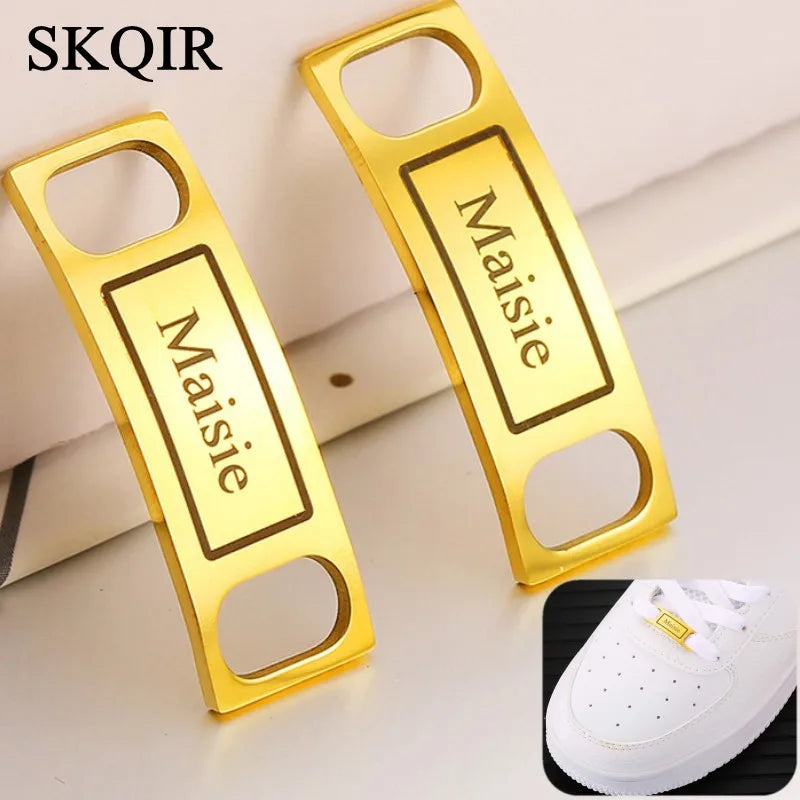 Custom Stainless Steel Shoe-buckle Nameplate for Women Men Couple