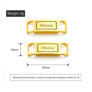 Custom Stainless Steel Shoe-buckle Nameplate for Women Men Couple