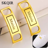 Custom Stainless Steel Shoe-buckle Nameplate for Women Men Couple