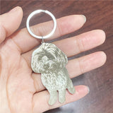 Personalized Stainless Steel Pet Photo Necklace Keychain