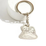 Custom Pet Photo Necklace Keychain - Stainless Steel Engraving