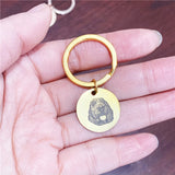 Personalized Stainless Steel Pet Photo Necklace Keychain