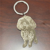Personalized Stainless Steel Pet Photo Necklace Keychain