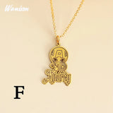 Custom Stainless Steel Photo Pendant Name Necklace for Women