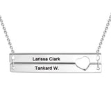 Personalized Engraving 2 Names Necklace 925 Sterling Silver