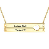 Personalized Engraving 2 Names Necklace 925 Sterling Silver