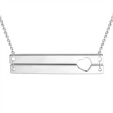 Personalized Engraving 2 Names Necklace 925 Sterling Silver