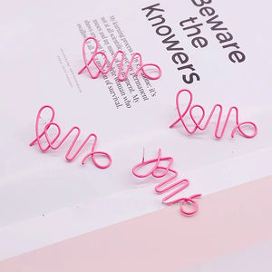 Personalized Love Earrings Spray Paint S925 Sterling Silver Hypoallergenic