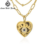 Custom Eye Double Chain Necklace - Mother's Gift