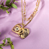 Custom Eye Double Chain Necklace - Mother's Gift