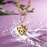 Custom Eye Double Chain Necklace - Mother's Gift