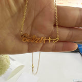 Personalized Faith Hope Love Name Necklace Stainless Steel Jewelry