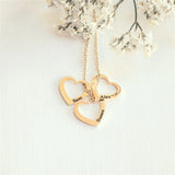 Customized Family Engraved Heart Necklace Stainless Steel Jewelry