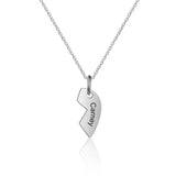 Family Name Necklace 3 Pcs Heart Shape Stainless Steel Jewelry