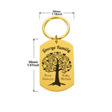 Custom Family Gift Keychain Engraved Name Parents Children Keyring Trinket