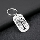 Custom Family Gift Keychain Engraved Name Parents Children Keyring Trinket